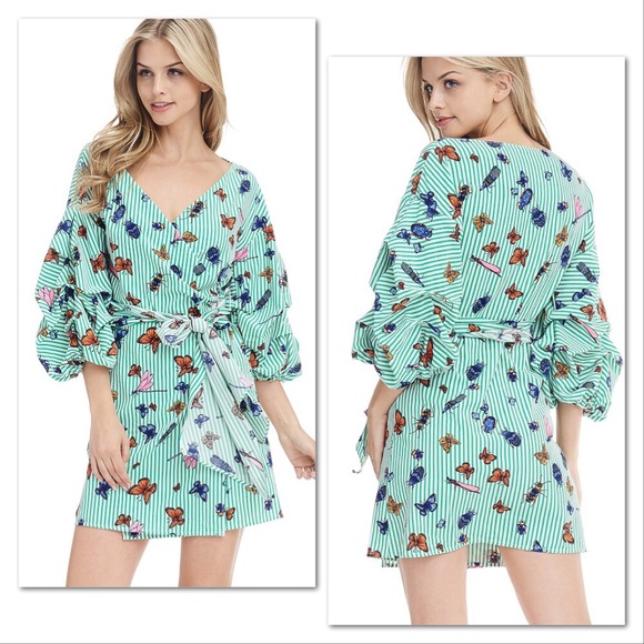 All Bugs Invited Garden Party Wrap Dress - Picture 6 of 8